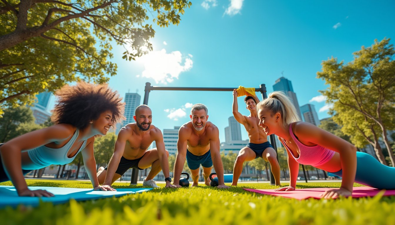 découvrez notre programme complet de musculation au poids du corps, idéal pour développer votre force, votre endurance et votre tonus musculaire sans équipement. parfait pour tous les niveaux, il vous permettra de transformer votre corps et d'atteindre vos objectifs fitness facilement et efficacement.