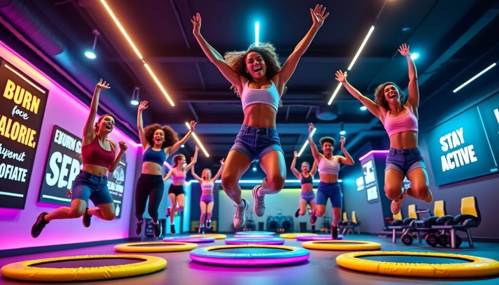 découvrez le jumping fitness, une activité dynamique qui allie plaisir et sport sur trampoline. transformez chaque saut en une véritable brûleuse de calories et améliorez votre condition physique dans un cadre convivial. rejoignez la tendance des trampolines en salle et vivez une expérience unique qui booste votre énergie et votre santé.