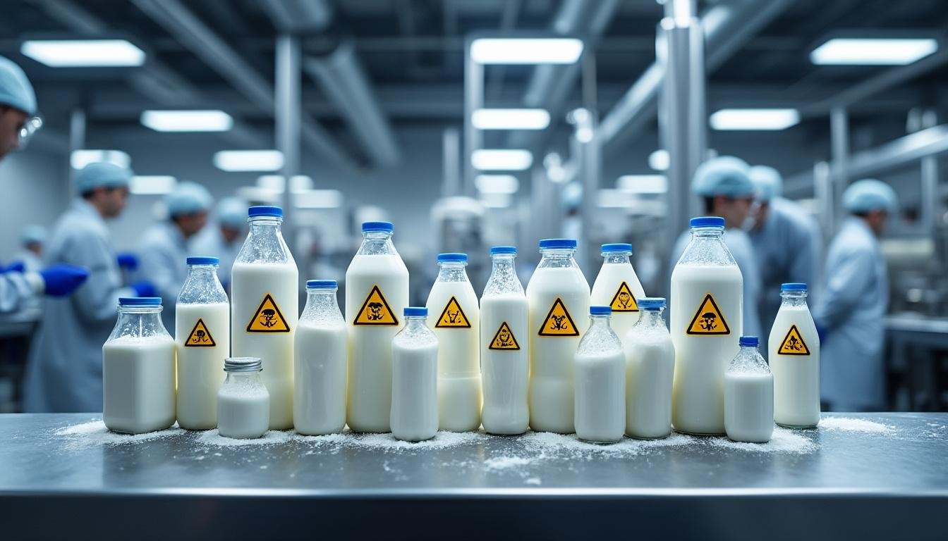 découvrez comment une grande partie des laits commercialisés ont été révélés contaminés par la présence de dioxyde de titane, une substance aux effets controversés sur la santé, et informez-vous sur les risques potentiels pour les consommateurs.