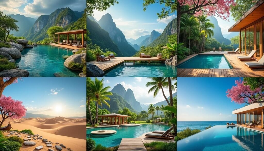 découvrez six lieux d'exception où revitaliser corps et esprit : des destinations uniques pour se ressourcer, se détendre et retrouver l'harmonie entre bien-être et nature.