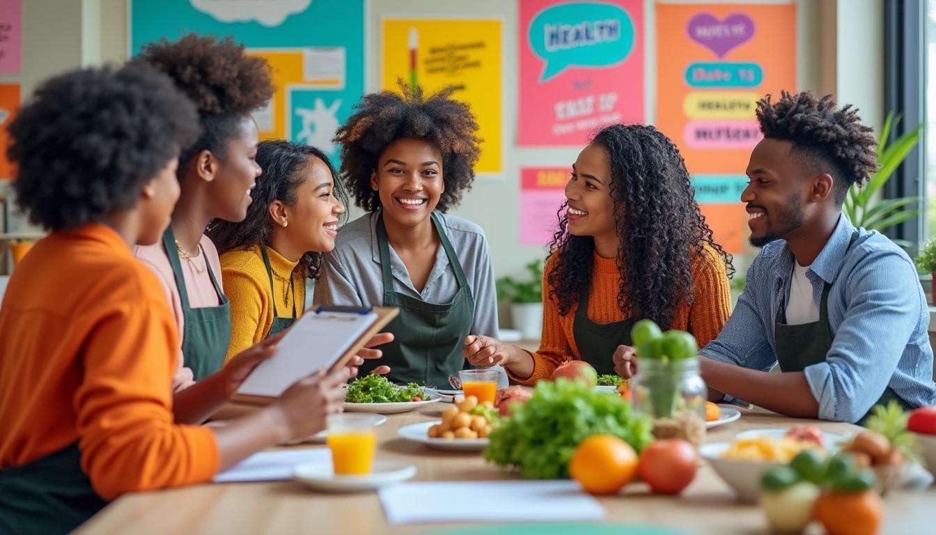 six étudiants se mobilisent à tiranges pour promouvoir l'égalité hommes-femmes à travers un atelier interactif sur la nutrition, sensibilisant ainsi la communauté à la parité et à la santé.